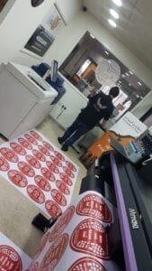 Stickers printed for Philip Morris enterprise project.