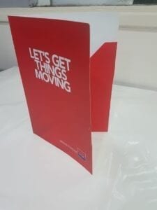 Folders printing project for SGJB using our offset printing service.
